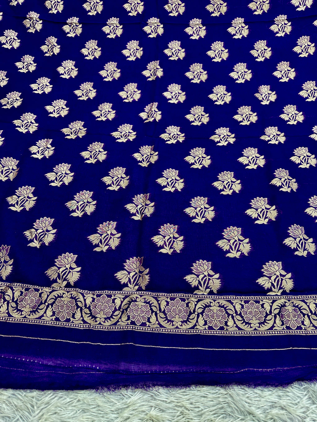 Banarasi Jacquard Zari Georgette Suit Dress – 3 Pc Set MSS22