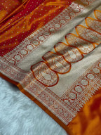 ✨ Mashru Kataan Silk Saree with Tanchoi Woven Pattern, Zari Border & Rich Zari Pallu MKS416