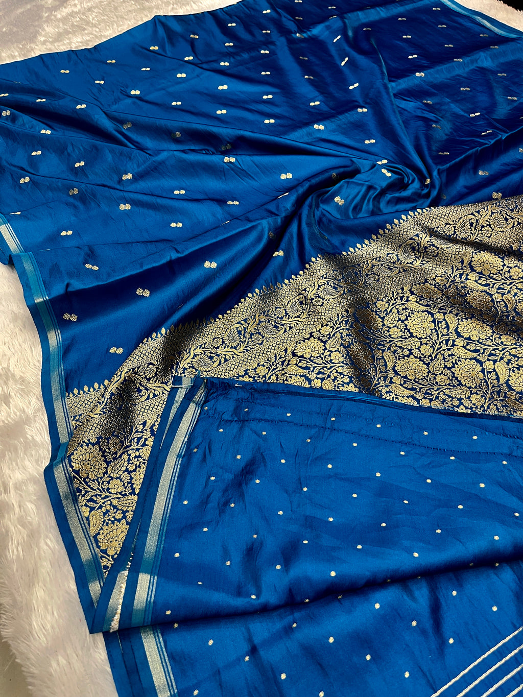 Fancy Tussar Silk Woven Buti Design Saree TS051