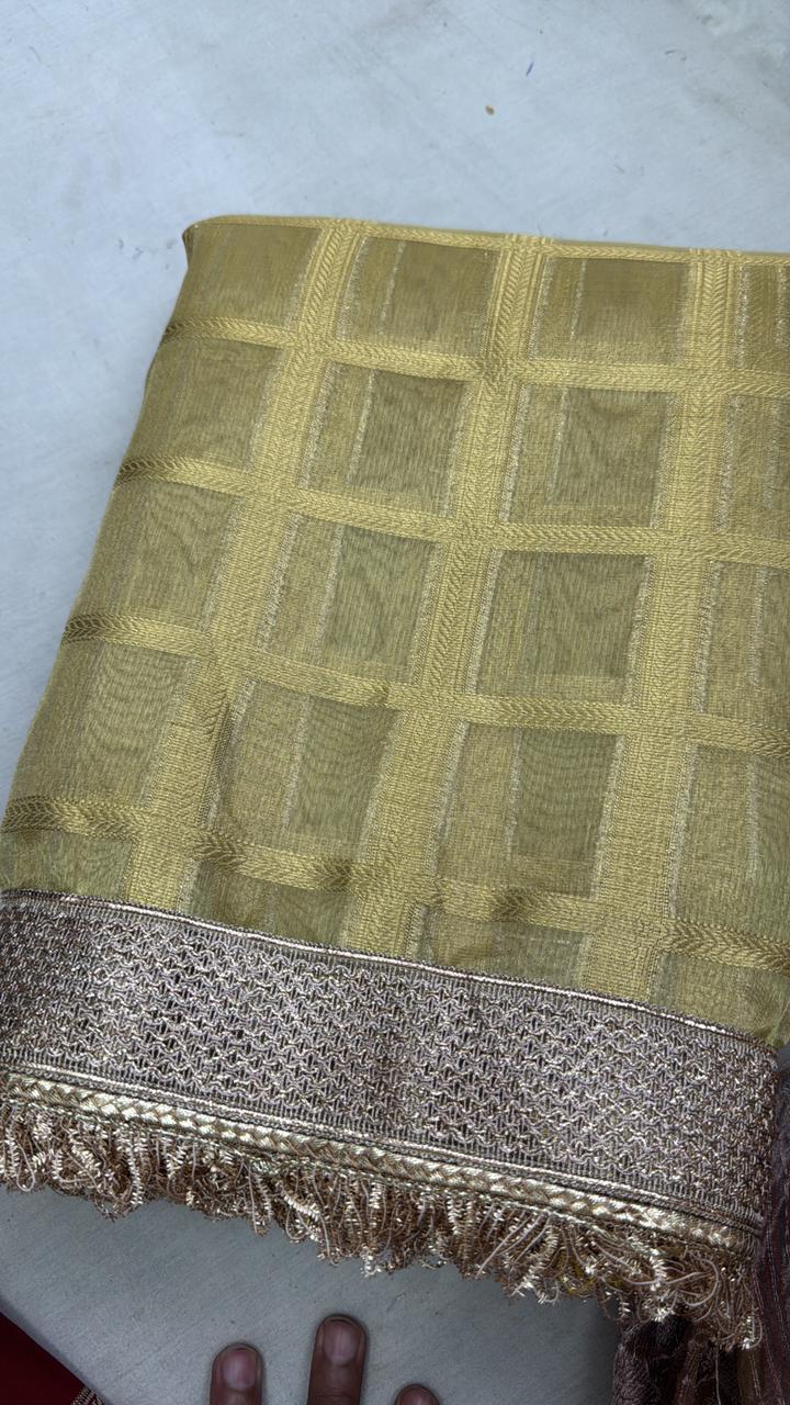 Maharani Tissue silk in Lining Design banarsi Patch Work Saree TSN02