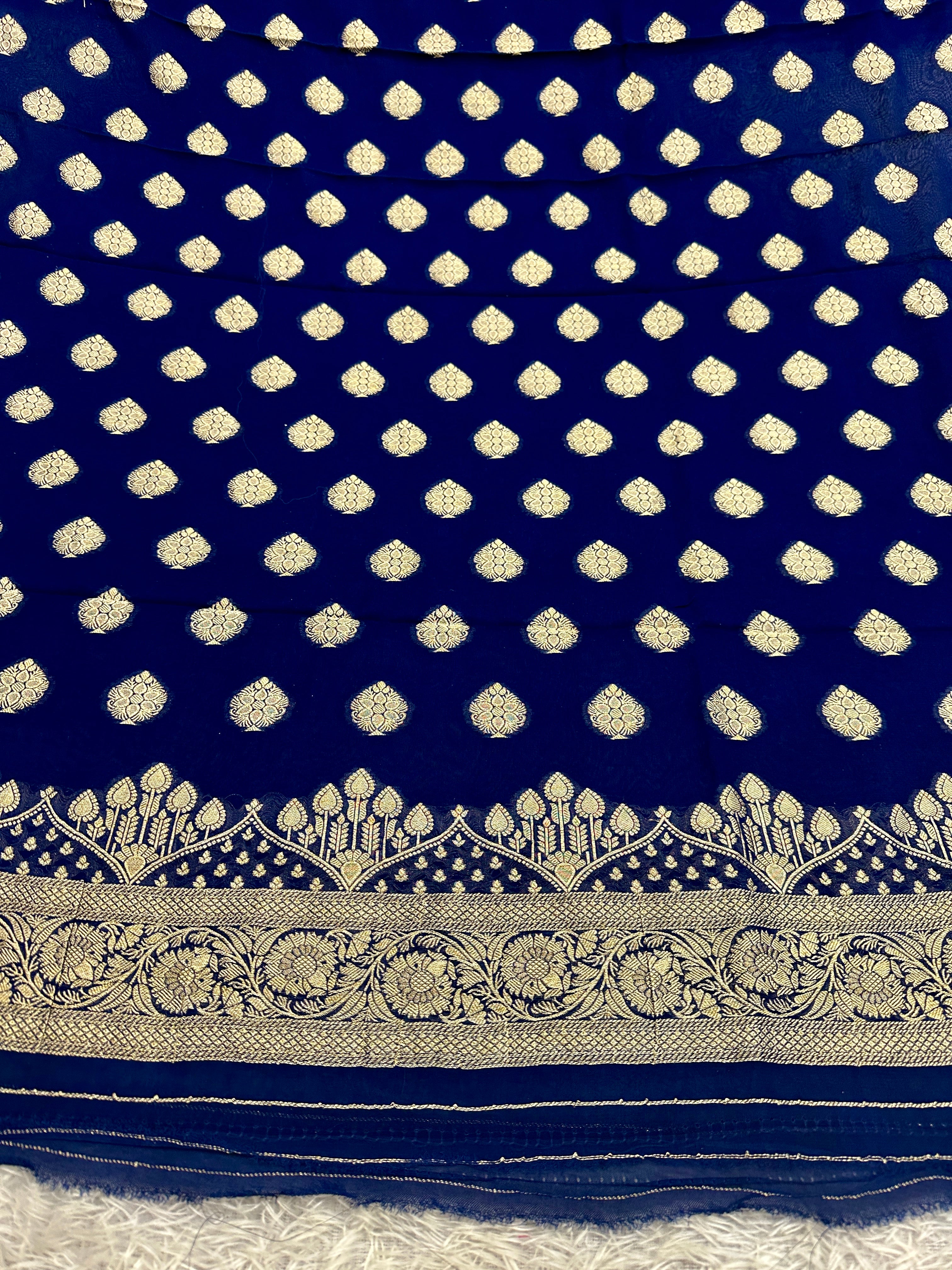 Banarasi Jacquard Zari Georgette Suit Dress – 3 Pc Set MSS21