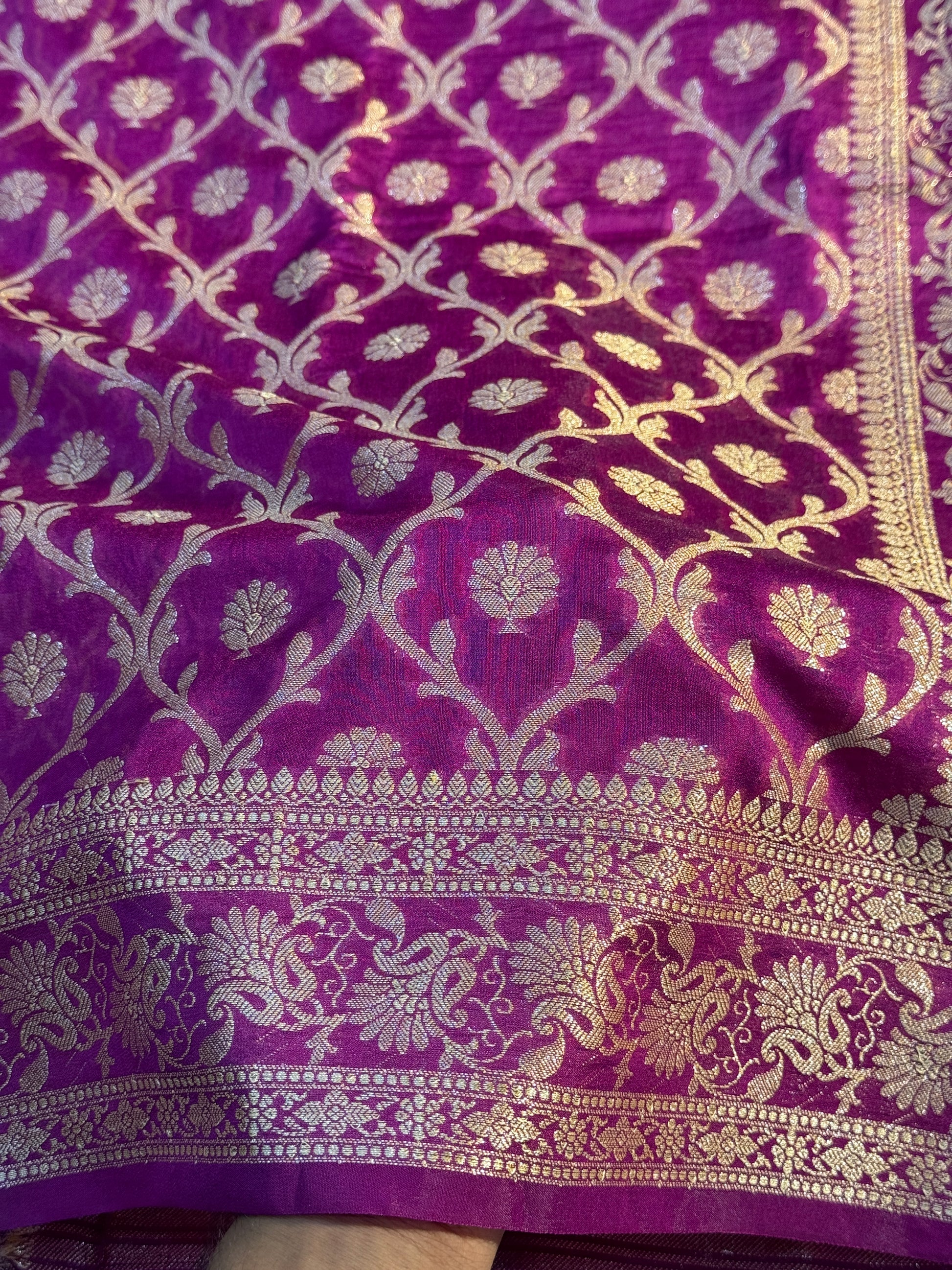 Semi Georgette Silk Saree Sm111