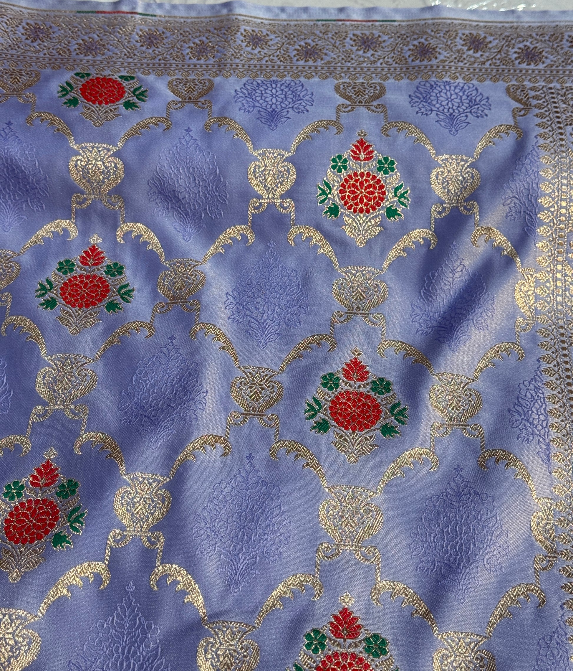 Mashru Kataan Meena Zari Design Ms11