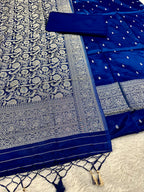 ✨ Banarasi Jacquard Gap Buti HO Silk 3-Piece Unstitched Dress Material MSS14