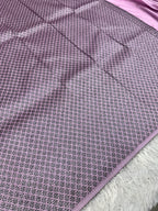 STF52 – Graceful Lavender Dupion Saree with All-Over Floral Woven Designs