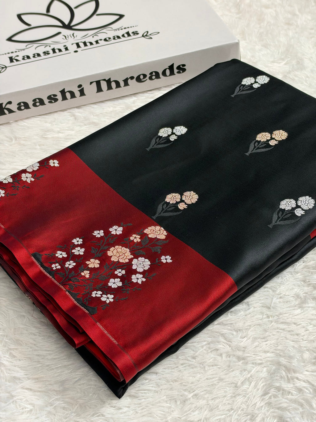 MKS865 – Premium Banarasi Mashru Kataan Silk Saree with Meenakari Zari Buta Design & Rich Zari Pallu