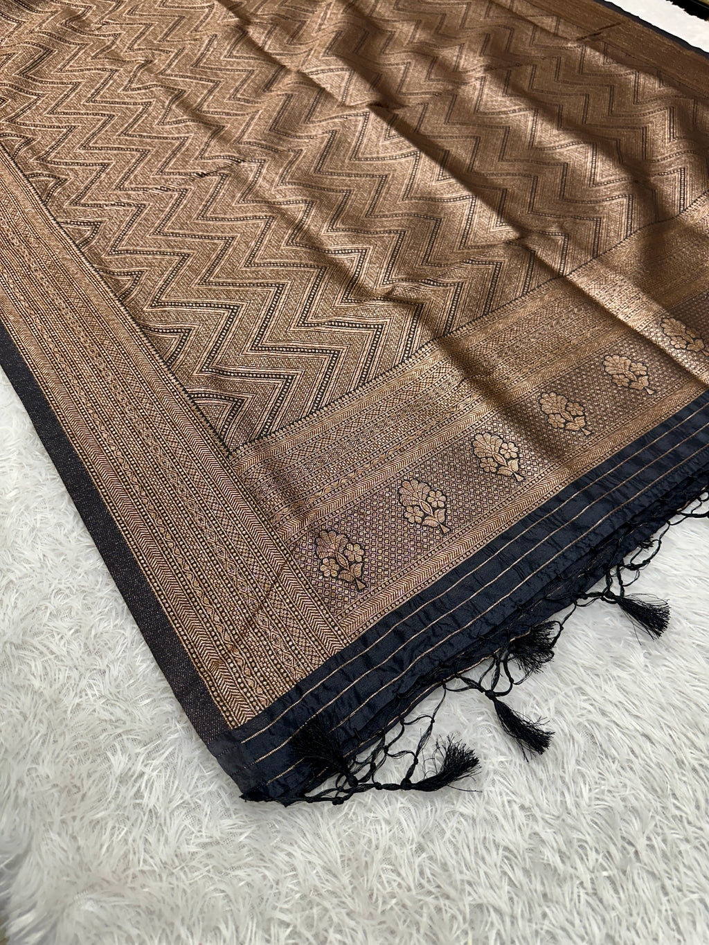 Banarasi Soft Silk 3 Piece Ladies Suit with Antique Zari Woven Work – MSS27