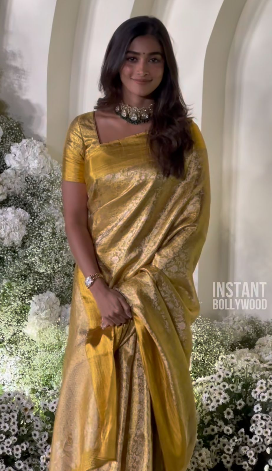 Pooja Hegde Inspired tissue Silk Saree Ts113