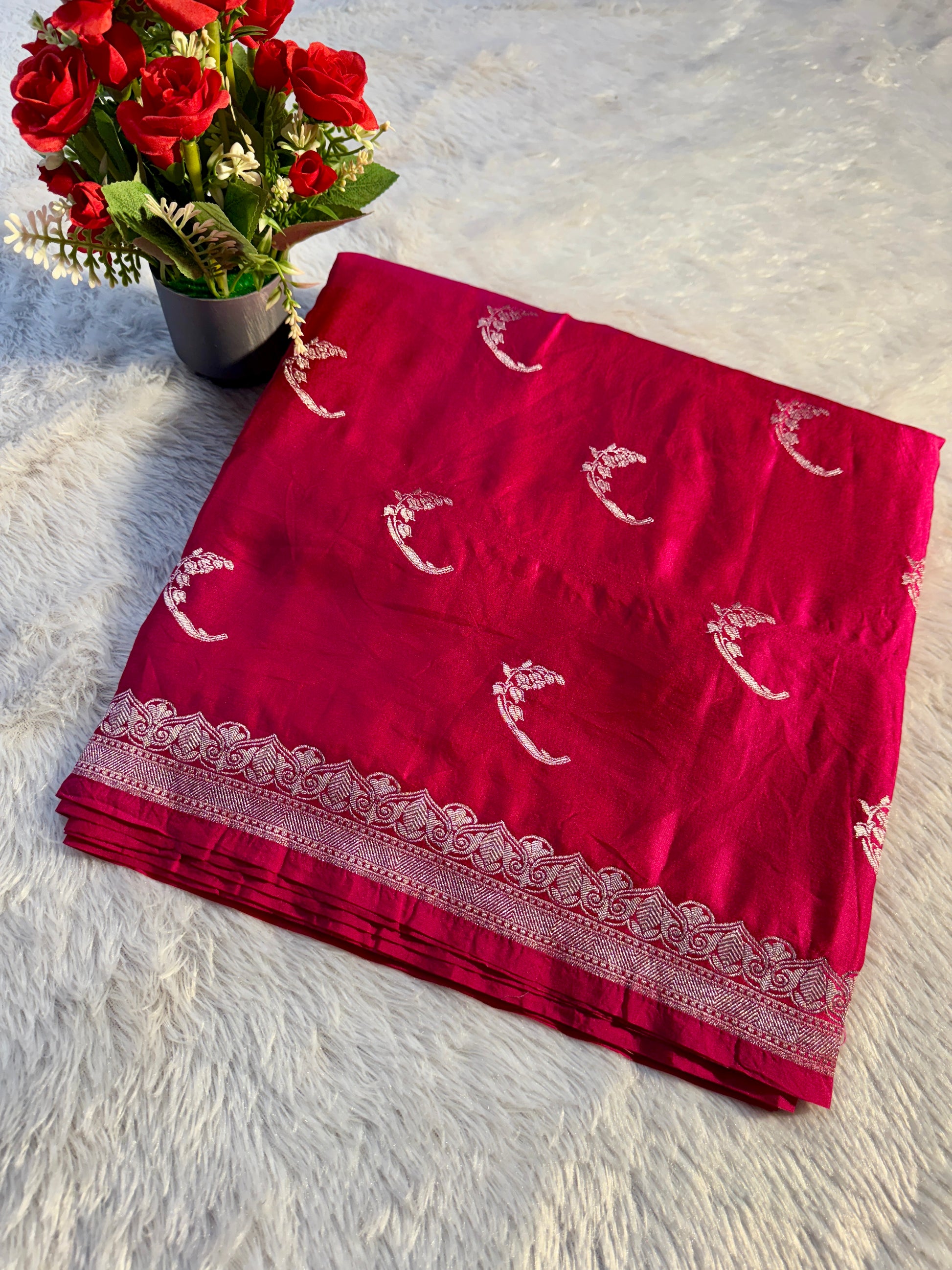 Mashru kataan Saree Ms101