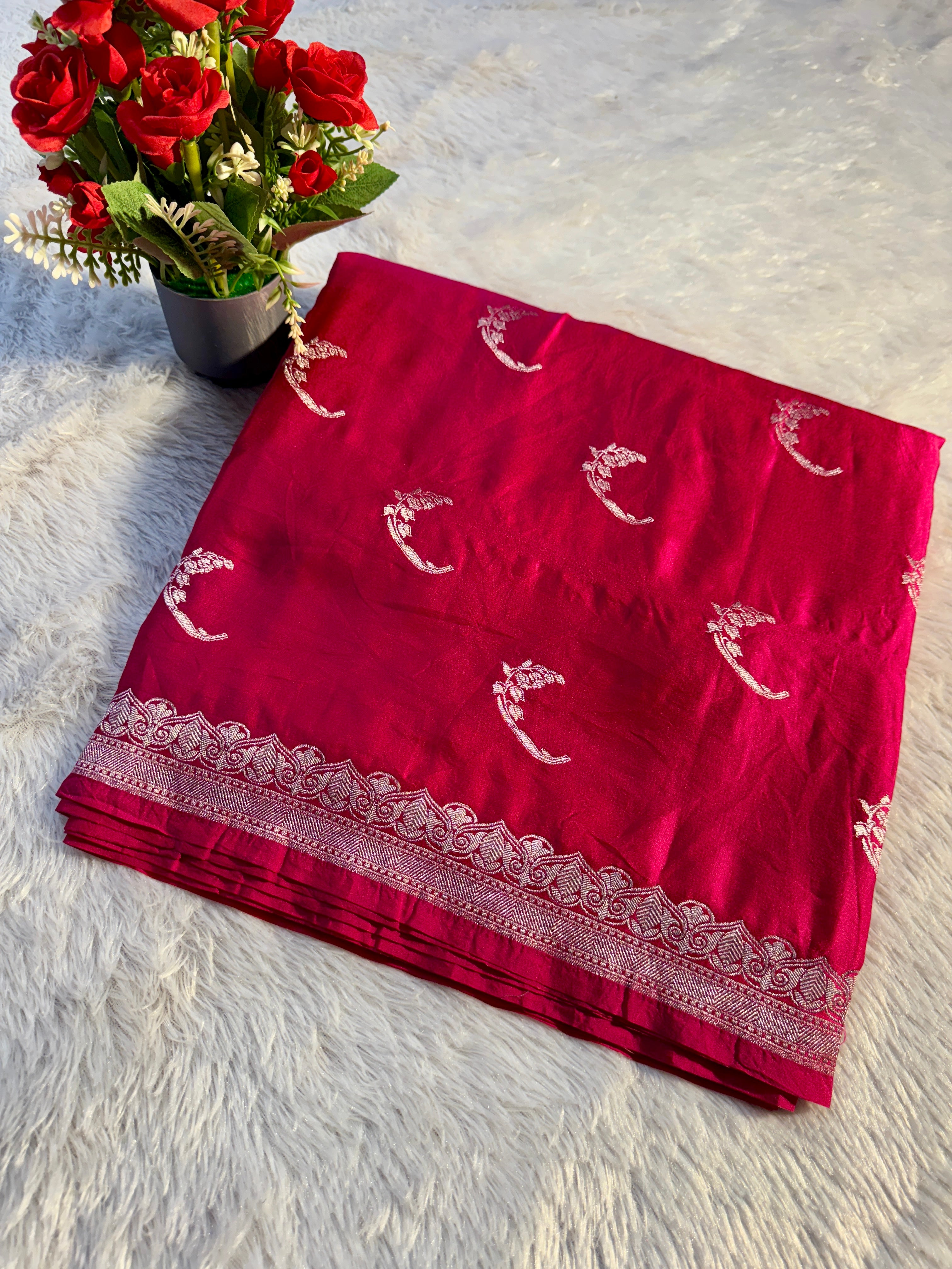 Mashru kataan Saree Ms101