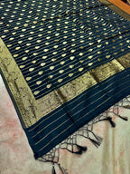 ✨ Banarasi Jacquard Gap Buti HO Silk 3-Piece Unstitched Dress Material MSS21