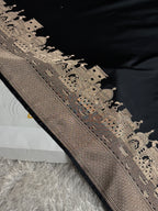Black Mashru Kataan Silk Banarasi Saree with Ghat Woven Design & Rich Zari Pallu | MKS783