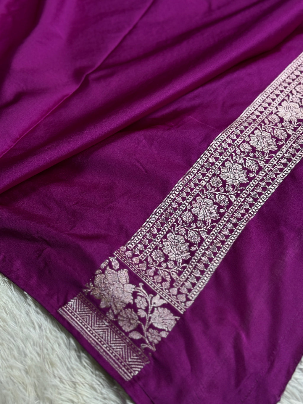 Magenta color Mashru Buta Saree MKS313