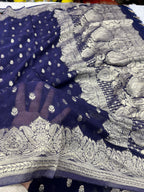 Banarsi Pure Natural Georgette Traditional Buta Design VSG04