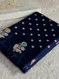 MKS701 – Premium Mashru Kataan Silk Saree with Raw Mango Buta Border & Rich Zari Woven Pallu