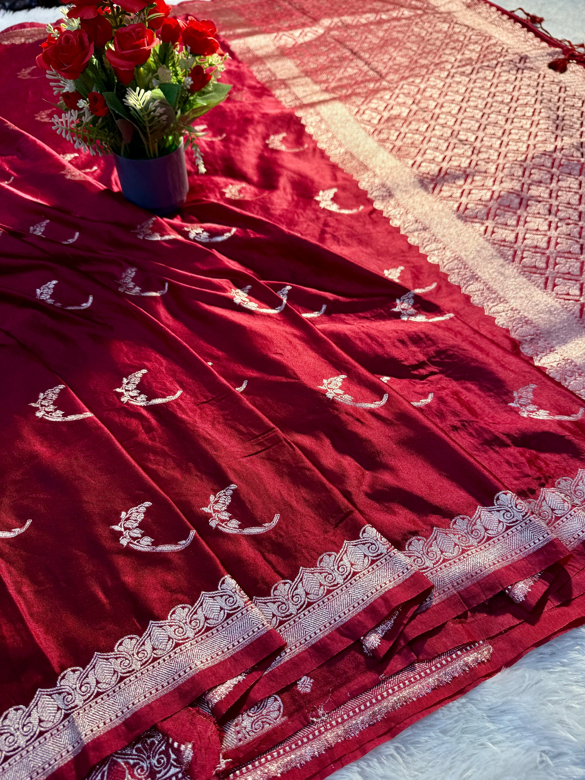 Mashru kataan Saree Ms101