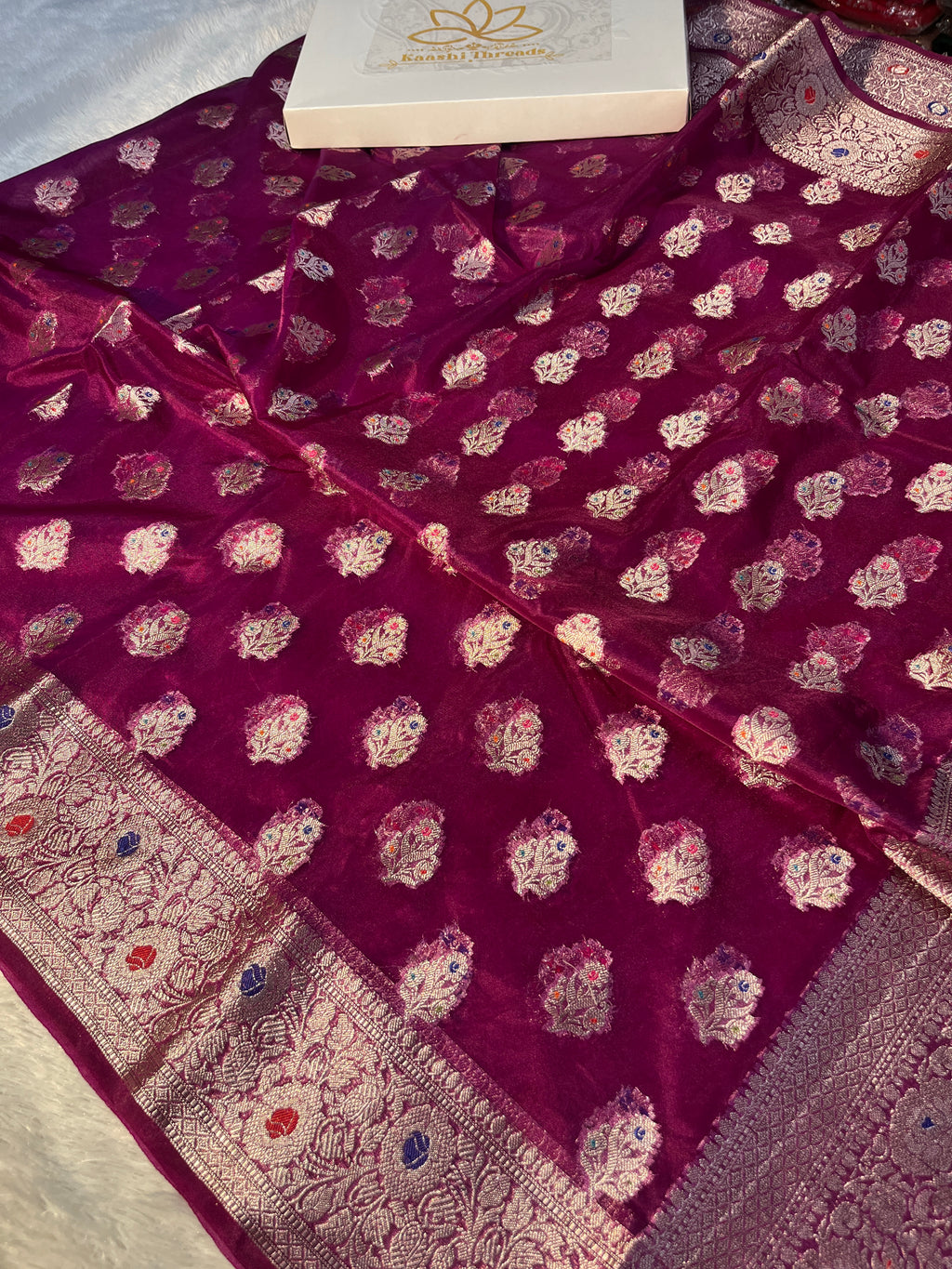 Kora Organza Raw Mango Saree KR12