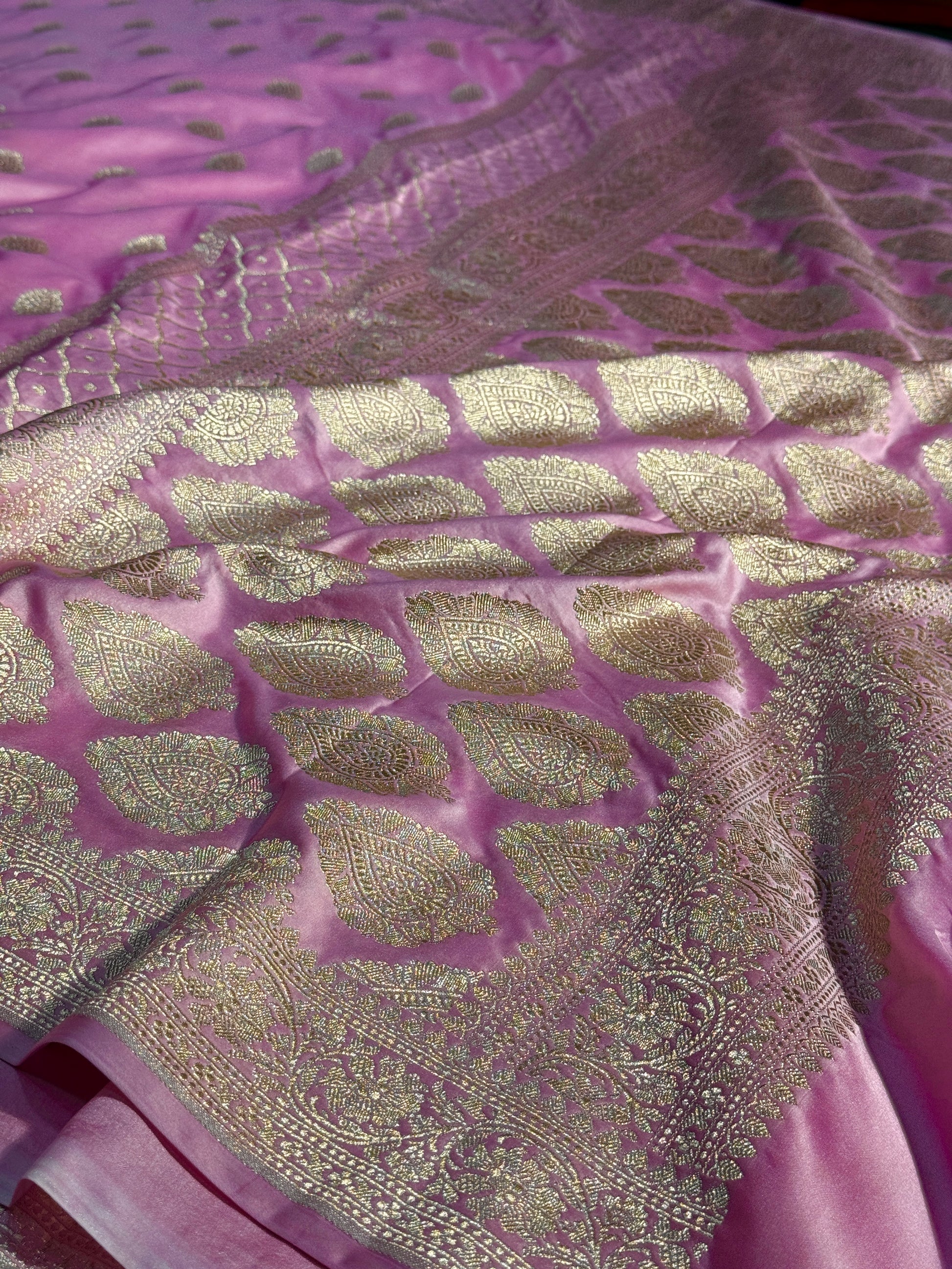 Mashru kataan Silk Zari Viewed Saree Ms18