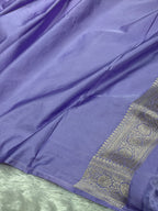 Lavender Premium Banarasi Mashru Silk Saree with Jaal Woven Pattern MKS142
