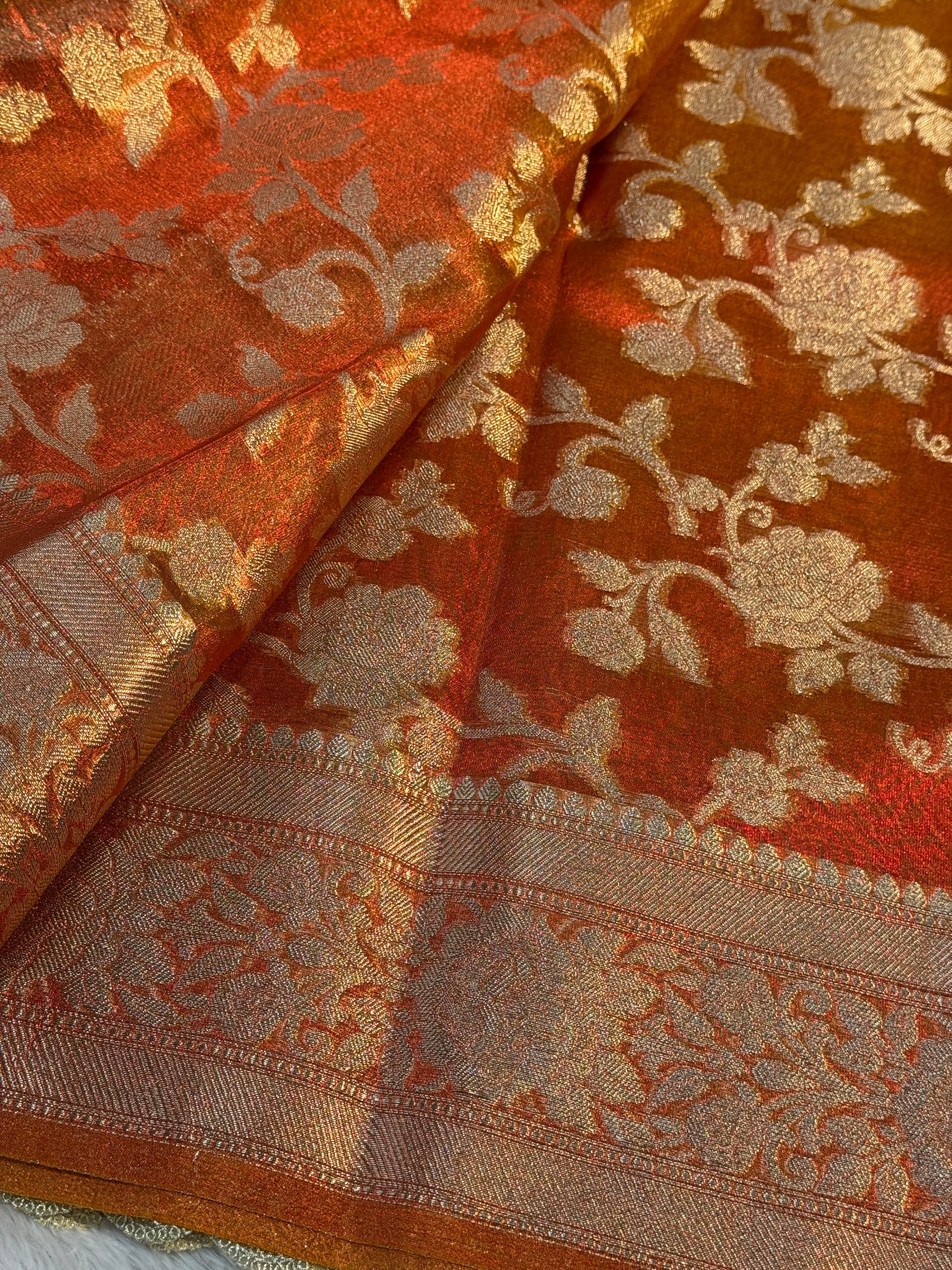 Patch Work Tissue Silk Saree Ts33