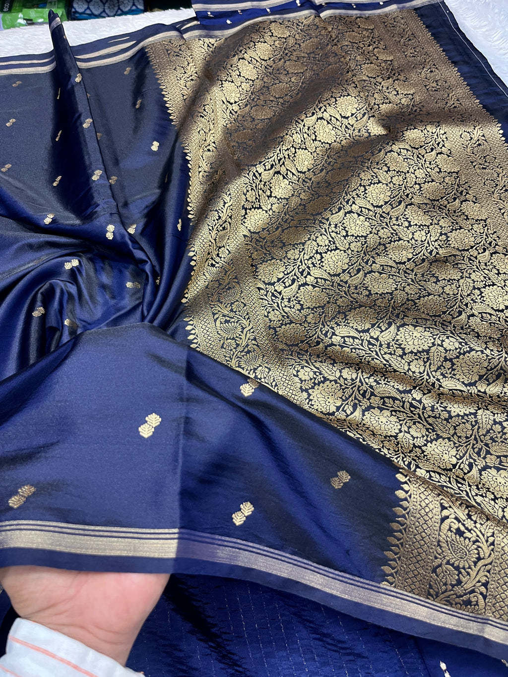 Fancy Tussar Silk Woven Buti Design Saree TS051