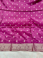 ✨ Banarasi Jacquard Gap Buti HO Silk 3-Piece Unstitched Dress Material MSS21