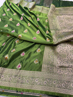 Mashru Kataan Silk Saree with Meenakari Work Ms16