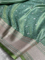 Banarasi Mashru Kataan Silk Saree Featuring Tanchoi Zari Meena Work with Rich Pallu – MKS411