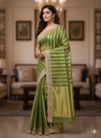 Maharani Tissue silk in Lining Design banarsi Patch Work Saree TSN02