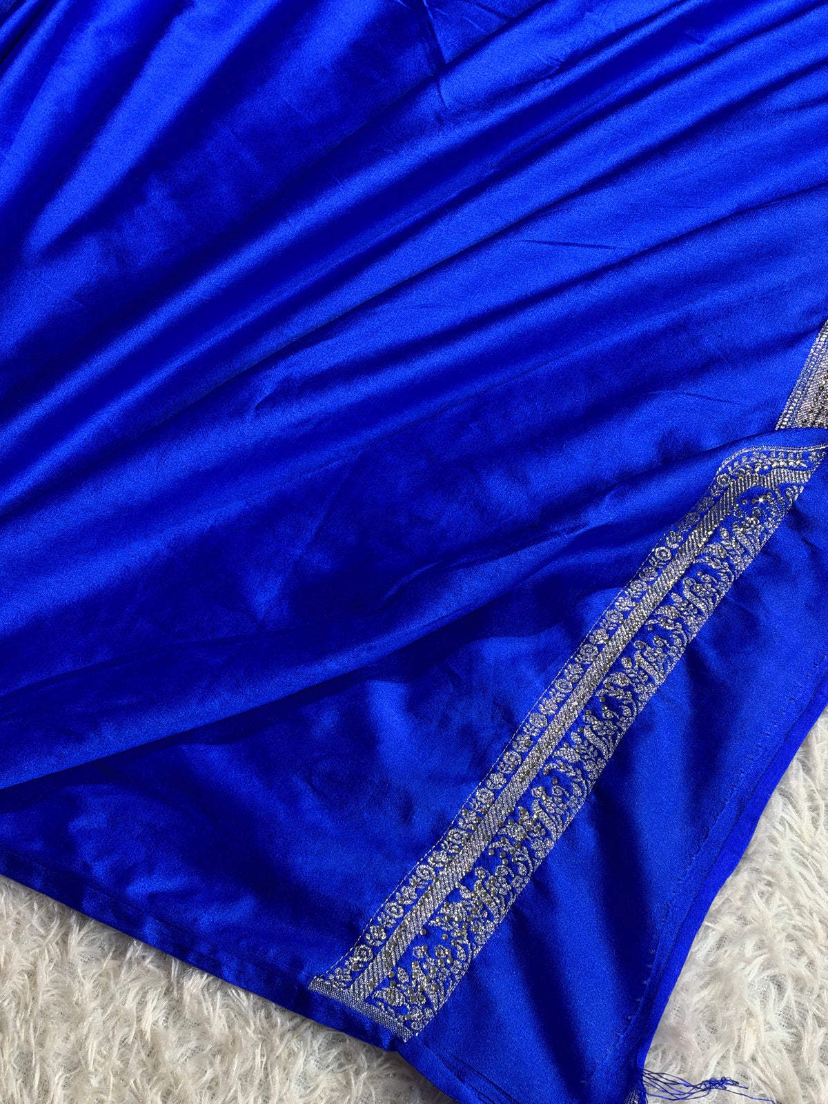 Mashru Kataan Silk Saree with Buta Woven Design & Siroski Stone Work | Rich Zari Pallu | MKS843