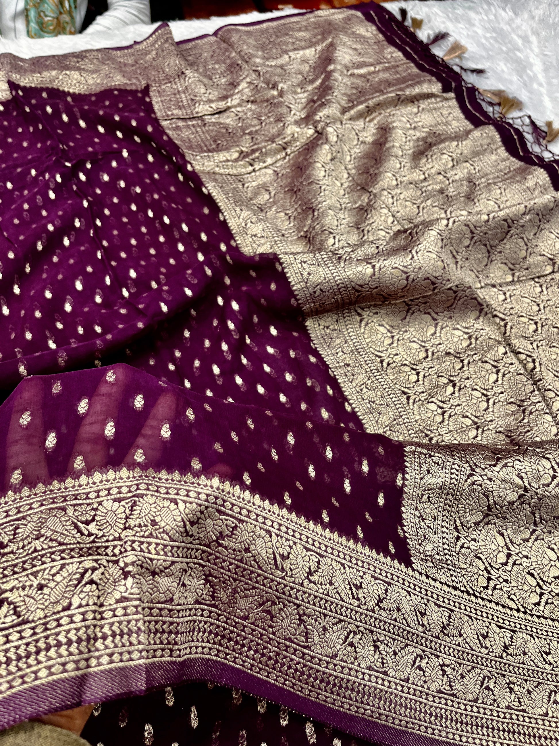 Banarsi Pure Natural Georgette Traditional chunni Design VSG03