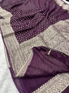 Banarsi Pure Natural Georgette Four flower Buti Design VSG02