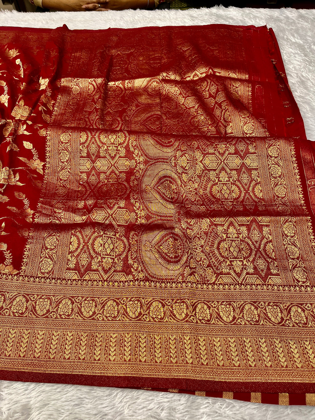 Chinon Silk Jaal Design Maroon   Color Saree CN03