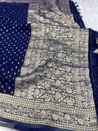 Banarsi Pure Natural Georgette Traditional Patti Buti  Design VSG05