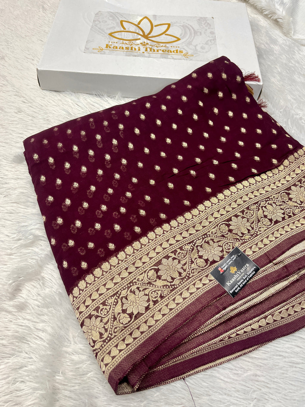 Banarsi Pure Natural Georgette Traditional Patti Buti  Design VSG05