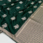 ✨ Mashru Kataan Silk Saree with Buta Woven Pattern & Meenakari Jaal Design – MKS415
