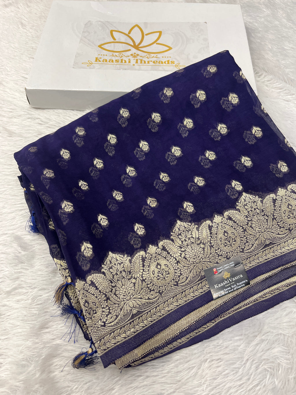 Banarsi Pure Natural Georgette Traditional Buta Design VSG04