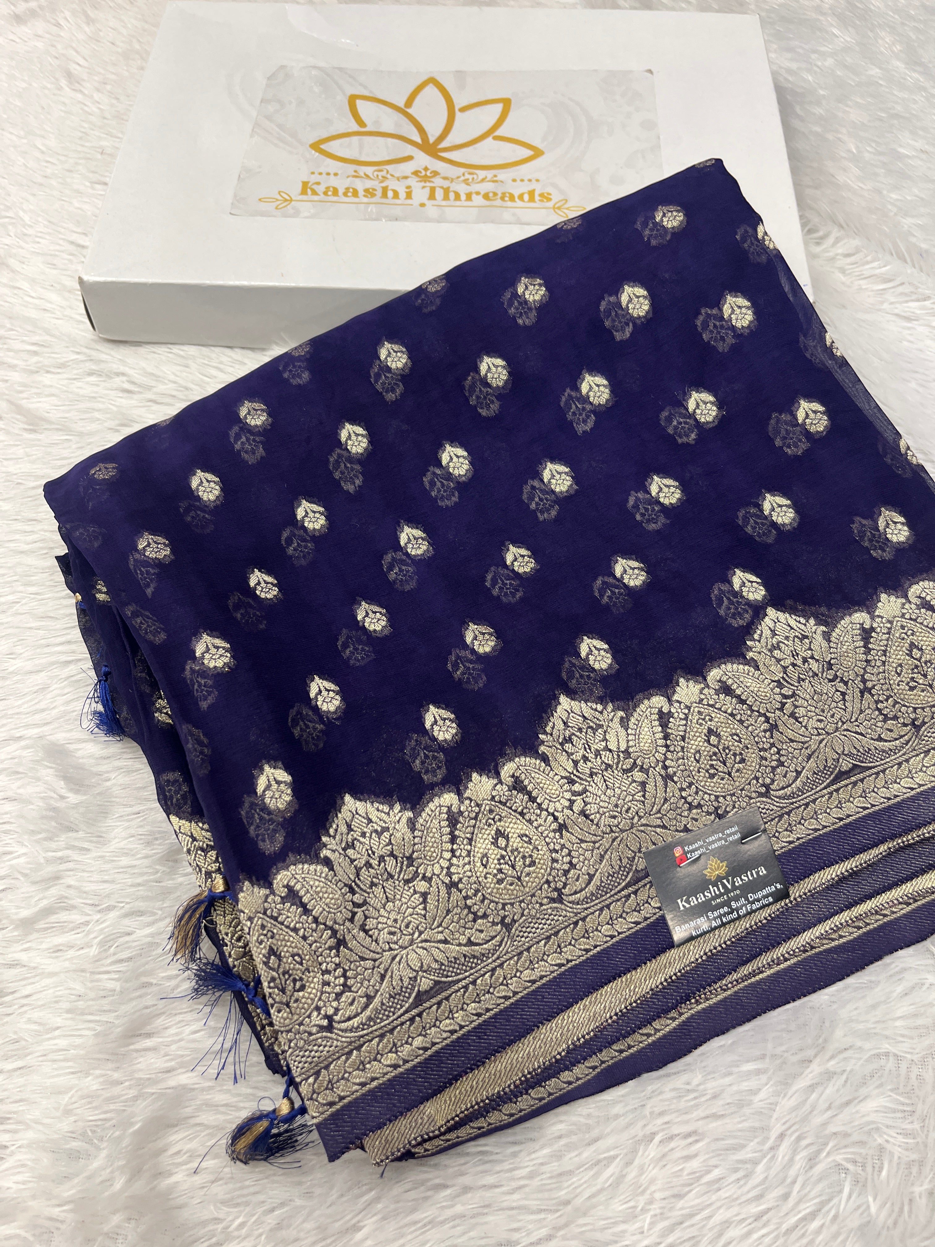 Banarsi Pure Natural Georgette Traditional Buta Design VSG04