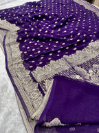 Banarsi Pure Natural Georgette Traditional Buta Design VSG04