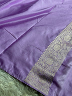 MKS303 – Mauve Banarasi Mashru Silk Saree with Jaal Woven Design & Rupa Sona Zari