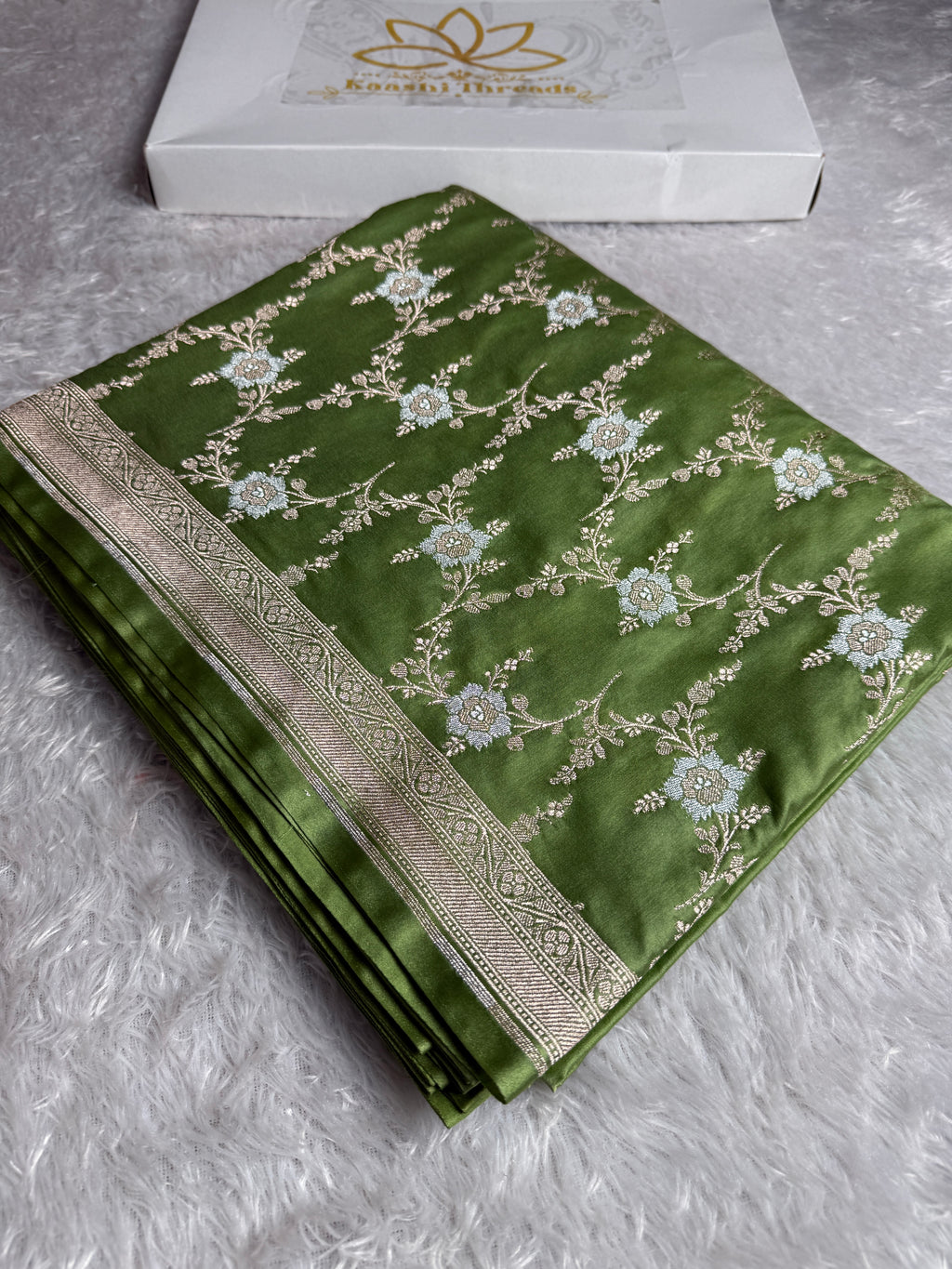 Light Color Shade Pista Mashru kataan Silk Saree MKS084