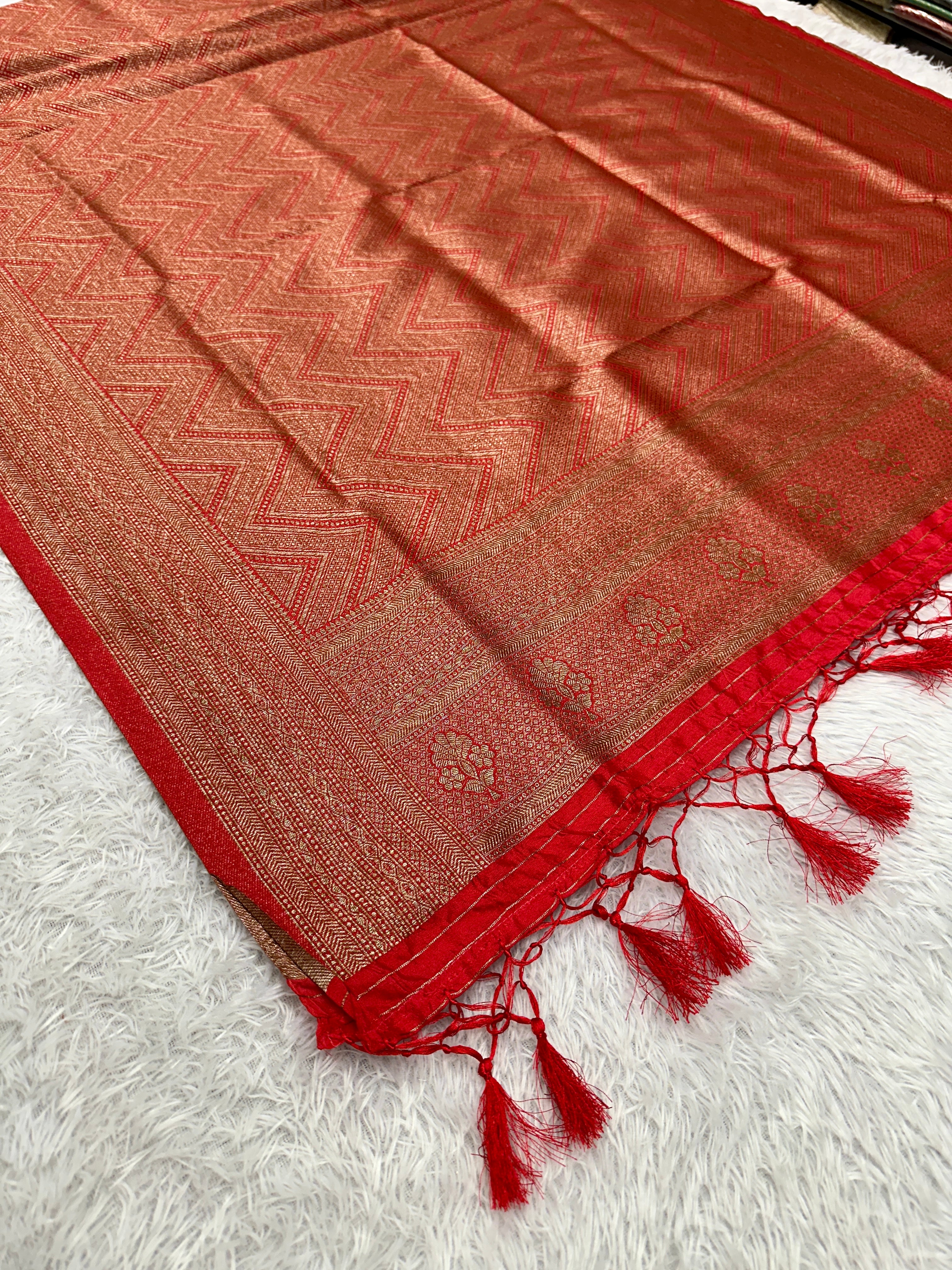 Banarasi Soft Silk 3 Piece Ladies Suit with Antique Zari Woven Work – MSS27