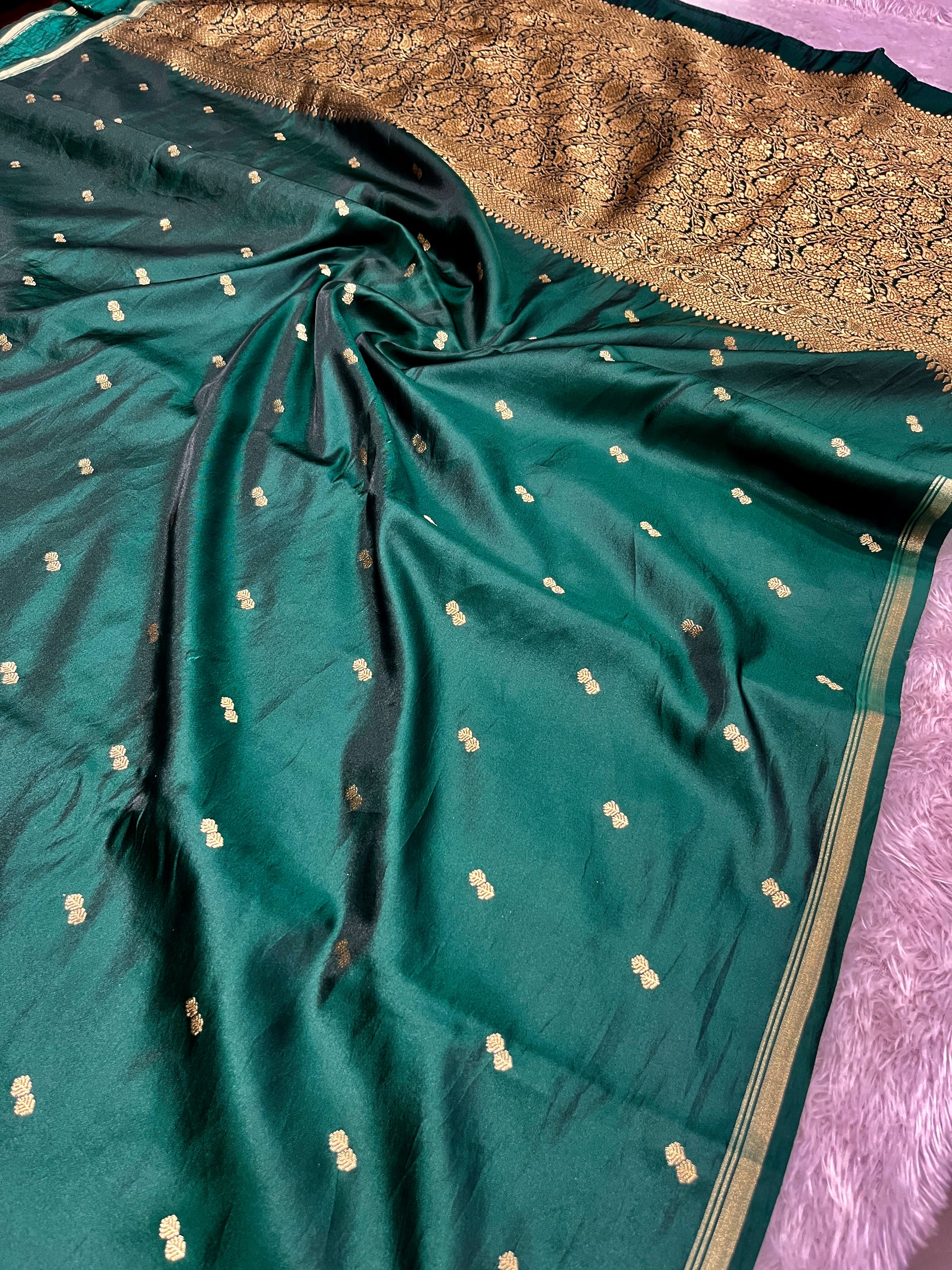 Fancy Tussar Silk Woven Buti Design Saree TS051