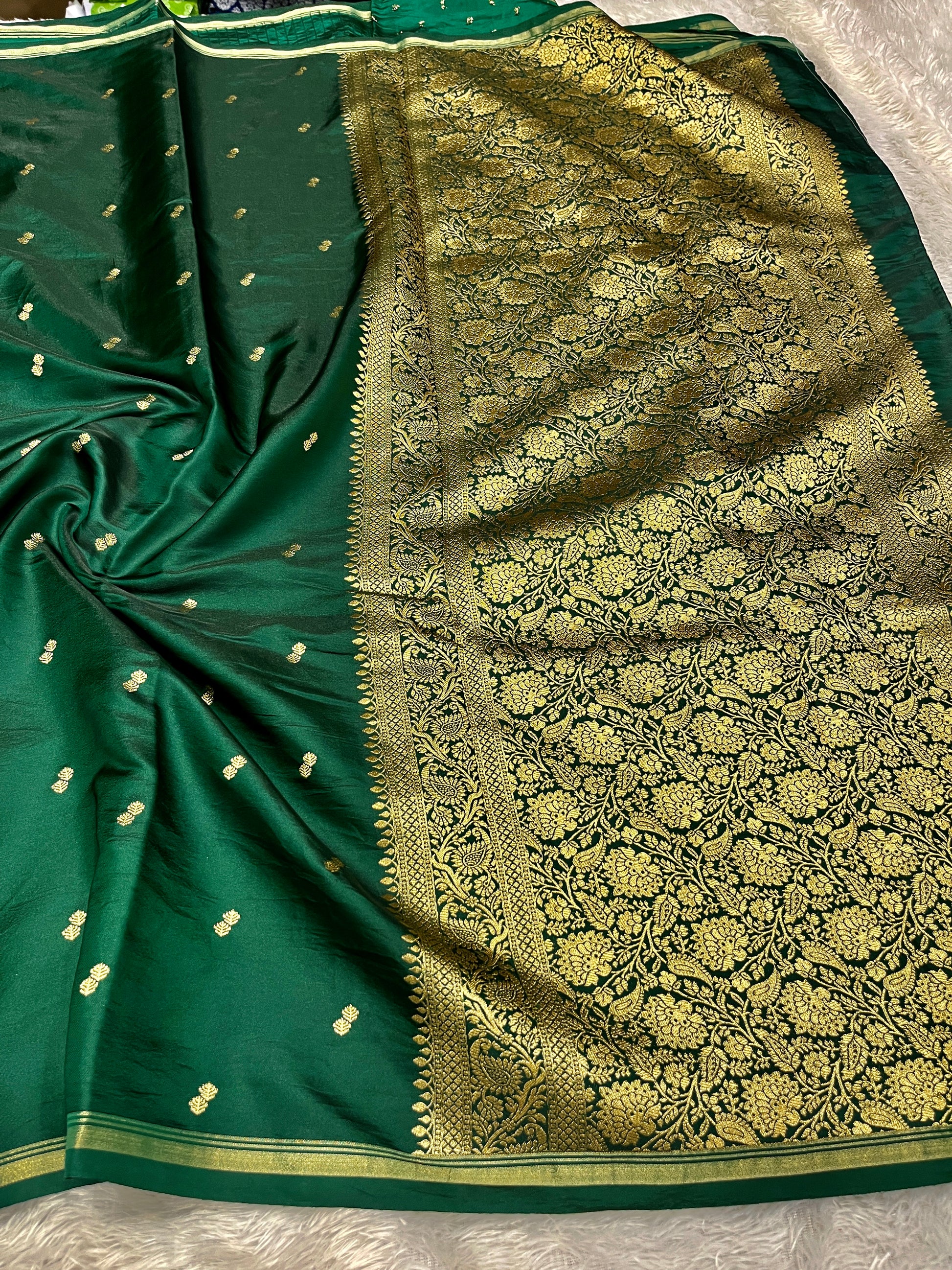 Fancy Tussar Silk Woven Buti Design Saree TS051