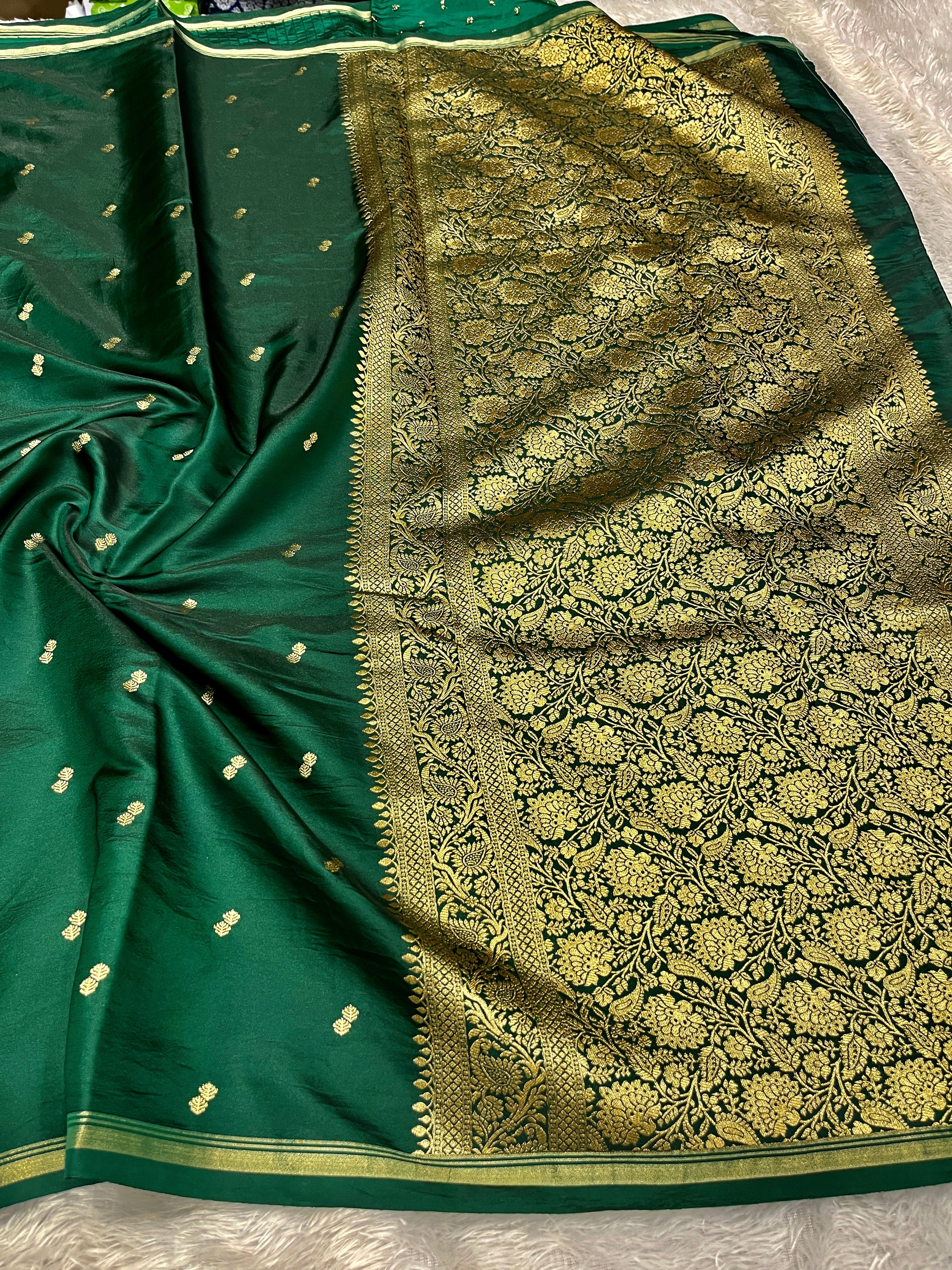 Fancy Tussar Silk Woven Buti Design Saree TS051