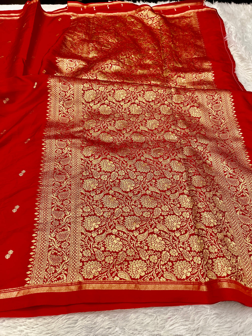Fancy Tussar Silk Woven Buti Design Saree TS051