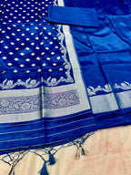 ✨ Banarasi Jacquard Gap Buti HO Silk 3-Piece Unstitched Dress Material MSS20