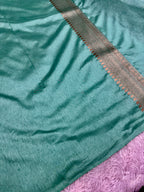 Sea Green Banarasi Dupion Silk Saree with Embossed Antique Zari Weaving & Rich Antique Zari Pallu | STF60