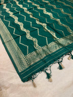 ✨ Banarasi Jacquard Gap Buti HO Silk 3-Piece Unstitched Dress Material MSS18