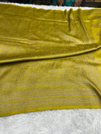 Lemon yellow Banarasi Dupion Silk Saree with Embossed Antique Zari Weaving & Rich Antique Zari Pallu | STF114